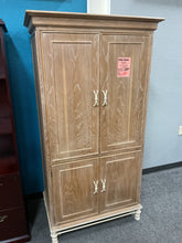 Load image into Gallery viewer, R6104 35”x 74” Whitewash TV Used Storage Armoire $119.98 - 1 Only