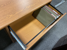 Load image into Gallery viewer, R410 24” x 72” Oak Used Credenza Desk w/ Lareral File $149.98