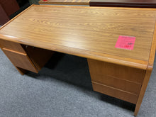 Load image into Gallery viewer, R440 30”x 60” Oak Used Desk w/2 Files $199.98 - 1 Only