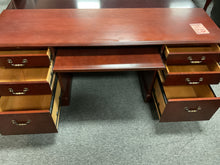 Load image into Gallery viewer, R2109 21”x 72” Cherry Used Credenza Desk w/2 Files $75.00 - 1 Only
