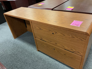 R401 20”x 71” Oak Lam Used Credenza Desk w/Lateral File $199.98 - 1 Only