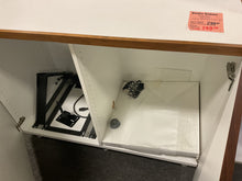 Load image into Gallery viewer, R9901 25”x 49” White/Brown Lam 2 Door Used Storage Cabinet $149.98 - 1 Only
