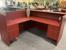 Load image into Gallery viewer, R441 71” Cherry Lam Reception Used Desk w/2 Files $649.98 - 1 Only