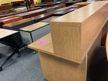 Load image into Gallery viewer, R994 30”x 72” Pine Lam Reception Used Desk w/1 File $75.00 - 1 Only