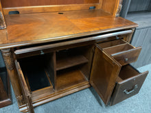 Load image into Gallery viewer, R77 28”x 52” Cherry Carved Used Credenza Desk w/Hutch $499.98 - 1 Only