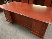 Load image into Gallery viewer, R500 5Pc Cherry Used Desk/Credenza/Hutch/2-Storage Lateral Files $899.95