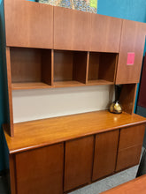 Load image into Gallery viewer, R709 24”x 71” Oak Used Storage Credenza w/Hutch $249.98 - 1 Only