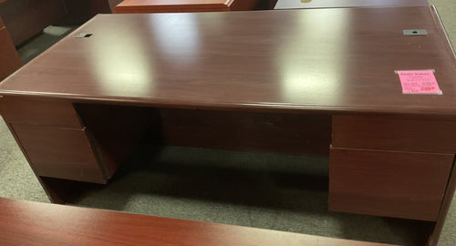 R5009 36”x 72” Mahogany Lam Used Desk w/2 Files $299.98 - 1 Only
