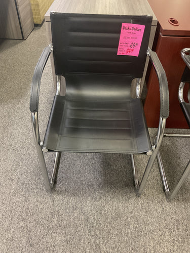 R901 Black/Chrome Vinyl Used Chair $34.98