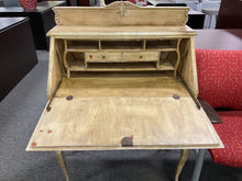 Load image into Gallery viewer, R5958 32”x 16”x 45” Antique Aged Cream Drop Down Used Desk $99.98 - 1 Only