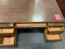 Load image into Gallery viewer, R2002 34”x 60” Pecan Used Desk w/2 files $149.98 - 1 Only