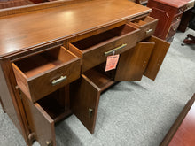 Load image into Gallery viewer, R9909 20”x 60” Antique Used Storage Credenza $399.98 - 1 Only