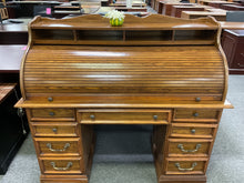 Load image into Gallery viewer, R8999 24”x 54” Oak Roll top Used desk $249.98 - 1 Only