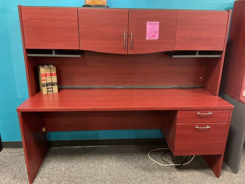 R790 23”x 72” Cherry Used Credenza Desk w/1 File $149.98