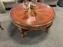 Load image into Gallery viewer, R1266 42” Round Cherry Inlay Used Cofee Table $249.98 - 1 Only