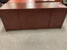 Load image into Gallery viewer, R5905 20”x 71” Mahogany Lam 4 Door Used Storage Credenza $149.98 - 1 Only