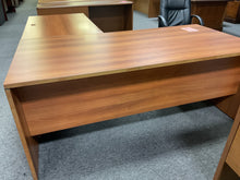 Load image into Gallery viewer, R9920 Light Cherry Lam L-Shaped Used Desk w/2 Files $399.98 - 1 Only