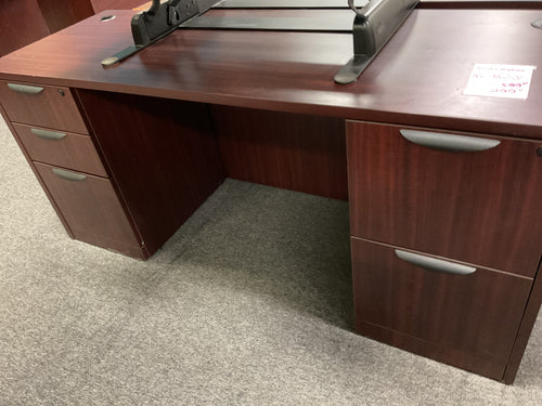 R5699 24”x 66” Mahogany Used Credenza Desk w/2 Files $299.98 - 1 Only