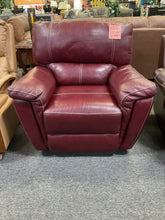 Load image into Gallery viewer, R1777 Burgandy Leather Power Used Recliner $449.98 - 1 Only
