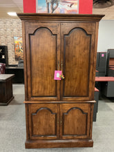 Load image into Gallery viewer, R77 44”x 80” Pecan Used Storage TV armoire $199.95 - 1 Only