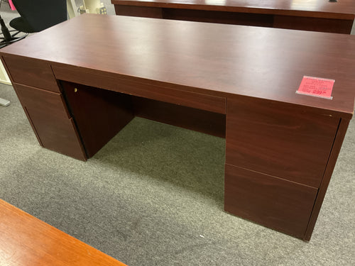 R56 30”x 72” Mahogany Lam Used Desk w/2 files $299.98 - 1 Only