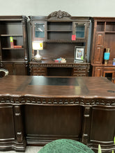 Load image into Gallery viewer, R4440 3Pc Mahogany Carved Used Desk/credenza/Hutch $1599.98 - 1 Only