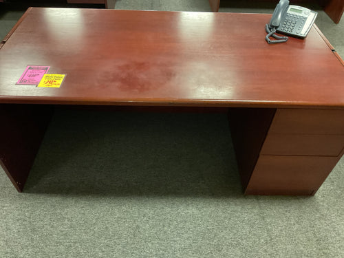 R8897 36”x 72” Mahogany Used Desk w/1 File $299.98 - 1 Only