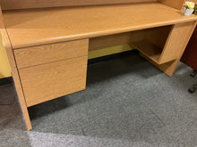 Load image into Gallery viewer, R42 3Pc Pine Lam Used Desk/Credenza/Hutch $125.00 - 1 Only