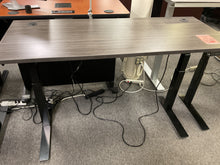Load image into Gallery viewer, R9011 24”x 60” Gray Lam Power Adj Used Desk $349.98 - 1 Only