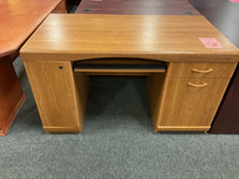 Load image into Gallery viewer, R9913 28”x 54” Oak Used Desk w/File/Storage $149.98 - 1 Only