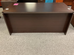 R606 30”x 66” Espresso Used Desk w/1 File - 1 Only