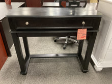 Load image into Gallery viewer, R3880 18”x 46”x 37” Black Drop Down Used Desk $149.98 - 1 Only