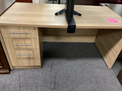 R7706 30”x 60” Walnut Used Desk w/1 File $349.98 - 1 Only