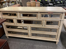 Load image into Gallery viewer, R4945 68” 10 Drawer Mirrored Front Used Storage Dresser $449.98 - 1 Only