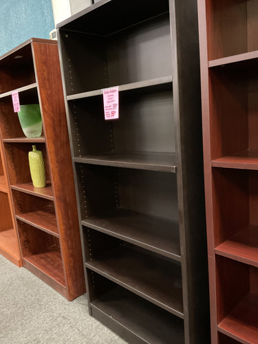 R47 32”x 70” Espresso Lam Used Bookcase $199.98 - 1 Only