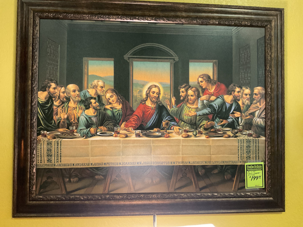 8107 “Last Supper” Framed Canvas $199.95