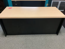 Load image into Gallery viewer, R9914 30”x 71” Maple /Black Used Desk w/1 File $299.98 - 1 Only