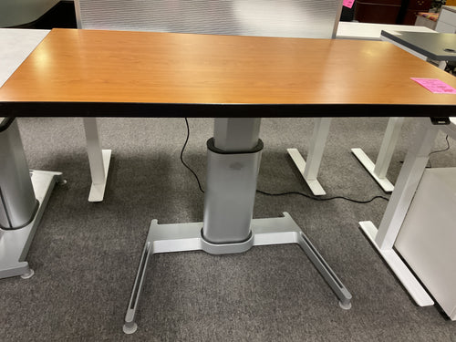 R7701 30”x 60” Pine Pwr Adjustable Used Desk $249.98 - 1 Only