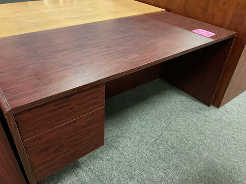 R4473 30”x 66” Mahogany Lam Used Desk w/1 File $199.95 - 1 Only