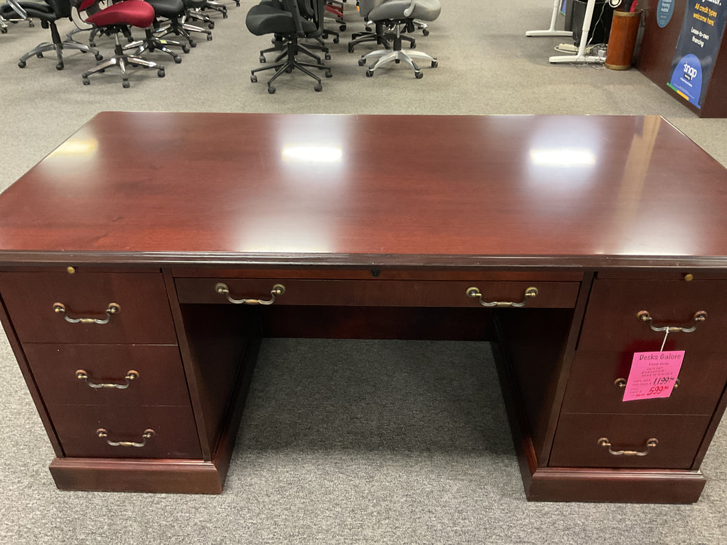 R2600 36”x 72” Mahogany Used Desk w/2 Files $599.98 - 1 Only