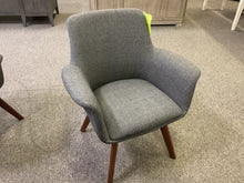 Load image into Gallery viewer, R2121 Art Deco Style Gray Fabric Arm Guest Chair $175.00