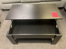 Load image into Gallery viewer, R601 20”x 39” Black Lift Top Used Table $125.00 - 1 Only