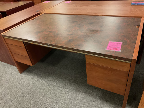 R5505 36”x 66” Cherry Used Desk w/2 files $148.00 - 1 Only