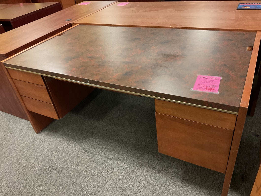 R5505 36”x 66” Cherry Used Desk w/2 files $148.00 - 1 Only