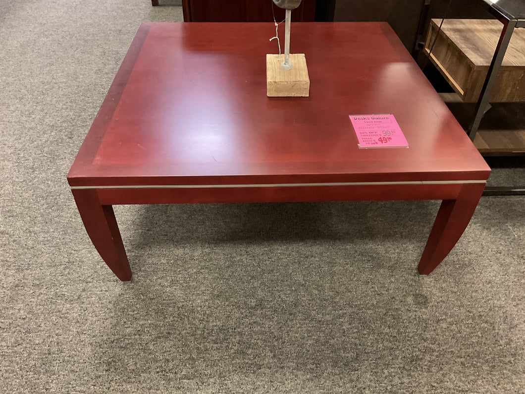 R109 36” Square Cherry Coffee Used Table $49.98 - 1 Only