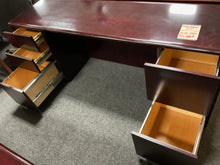 Load image into Gallery viewer, R2108 20”x 71” Mahogany Used Credenza Desk w/2 Files $149.98 - 1 Only
