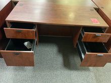 Load image into Gallery viewer, R8803 30”x 60” Cherry Lam Used Desk w/2 Files $299.98 - 1 Only