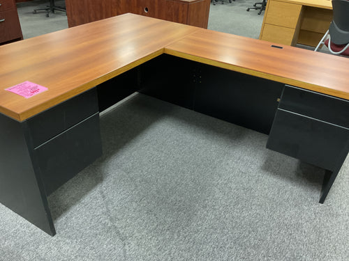 R442 30”x 66” Cherry/Black L-Shaped Used $449.98 - 1 Only