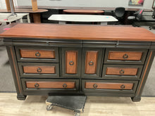 Load image into Gallery viewer, R444 20”x 88” Two Tone 8 Drawer Used Storage Dresser $299.98 - 1 Only