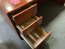 Load image into Gallery viewer, R8802 36”x 72” Cherry Used Executive Desk w1/ File $149.98 - 1 Only